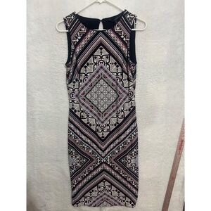 White House Black Market XS Sleeveless Geometric‎ Print Sheath Dress
